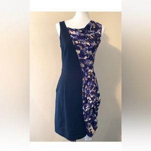 BCBGMaxZaria  Knee Length Feather Print  Cocktail Dress